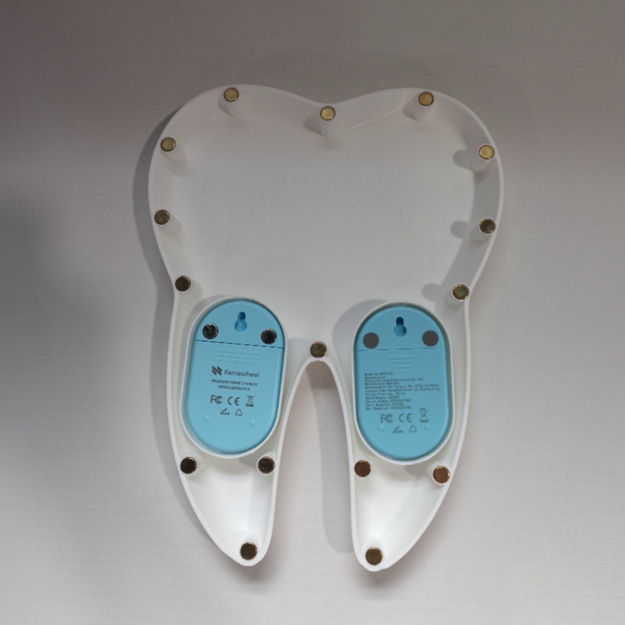 Tooth-Shaped Wall-Mounted Toothbrush Timer Holder