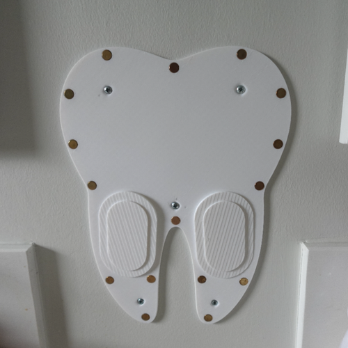 Tooth-Shaped Wall-Mounted Toothbrush Timer Holder