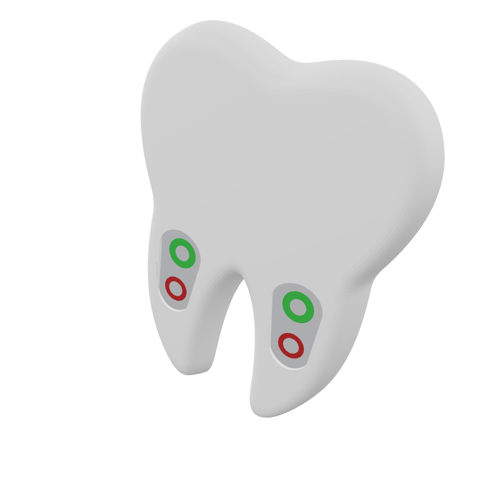 Tooth-Shaped Wall-Mounted Toothbrush Timer Holder
